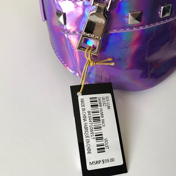Bebe Danny Fanny Pack in Holographic Violet - Picture 8 of 8